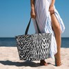 NLZI Beach Bag for Women Leopard Print Beach Tote Bag