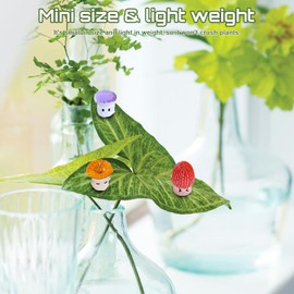 Plant Magnets Mushroom for Potted Plants, 6 PCS Cute Magnetic Mushroom Plant Accessories for Plant Lovers Gifts, Indoor Office House Potted Plants Funny Unique Decorations