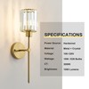 KARTOOSH Hardwired Crystal Wall Sconces Set of Two - Dimmable