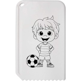 Azeeda 'Football Player Boy' Plastic Ice Scraper (IC00040671)
