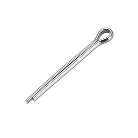 sourcing map Split Cotter Pin - 5mm x 50mm 304 Stainless Steel 2-Prongs Silver Tone Fastener Clip Key 15Pcs