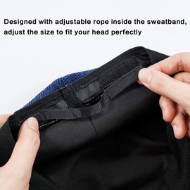 LADYBRO 2Pack Gift for Men Newsboy Hats Cap Wool Blend (Black+Patchwork 02, L/XL, 7 5/8)