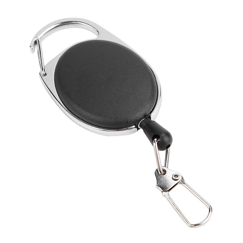 60cm Nylon Wire Rope Retractable Key Chain Stretching Keys Clasp