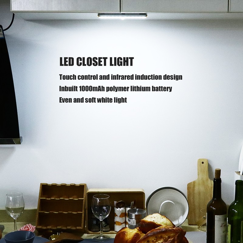 LED Closet Light Wireless Infrared Induction Touch Control USB Charging