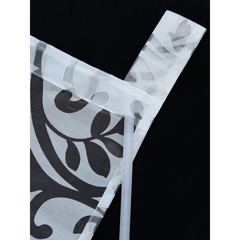 ESLIR Sliding Curtains, Burnout Panel Curtains, Set of 2 Curtains