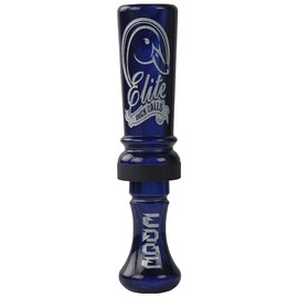 Elite Duck Calls Acrylic Duck Call - Cache Series for Mallard, Wood Duck, Teal, Gadwall & Pintail - Single Reed or Double Reed Hunting Calls (The Edge - Double Reed, Blue Pearl)