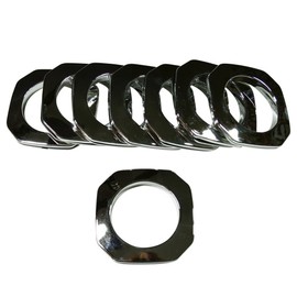 Home Sewing Depot Square #15 Plastic, 1 3/8", 8 Sets, Chrome