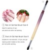Ycyan 1Pcs Dual-ended Oval & Flat UV Gel Nail Brush