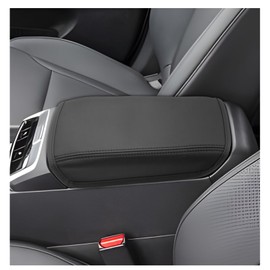 SXCY for 2022-2024 Santa Cruz Armrest Cover for Hyundai Santa Cruz 2024 Accessories 2022-2024 Santa Cruz Center Console Cover 2024 Santa Cruz Middle Console Cover (Leather Cover Black Line)