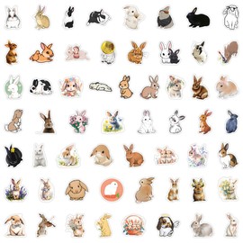 Stickers for Rabbit Water Bottle|110 PCS Rabbit Vinyl Waterproof Sticker for Water Bottle Laptop Skateboard Phone Car Decals Gifts for Kids Teens Adults for Party Favors Supplies Decor