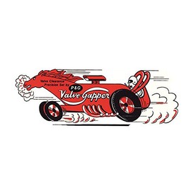 Trooperbay P and G Valve Gapper Auto Parts Vintage Reproduction Drag Racing Hot Rod Decal Bumper Sticker
