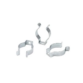 WITTKOWARE 10x Tool Clips, Spring Clips, Spring Steel, Galvanised, Open, e.g. for Cables or Pipes, Clamping Range Diameter 32-34 mm