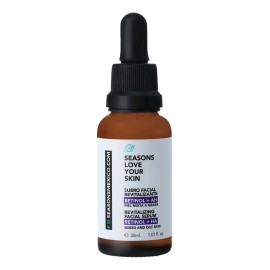 Suero Facial Reavitalizante Retinol + Acido Hialurónico 30ml Momento de aplicación Noche Tipo de piel Mixta a grasa