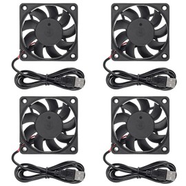 4pcs 6015 Fan 60x60x15mm DC 5V 60mmx15mm Brushless Fan Replacement Ball Bearing 60mm Fan for DIY PC Computer Case Cooling Fan - USB…