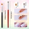4Pcs Ombre Nail Brush, Nail Art Brushes for Gel Polish,