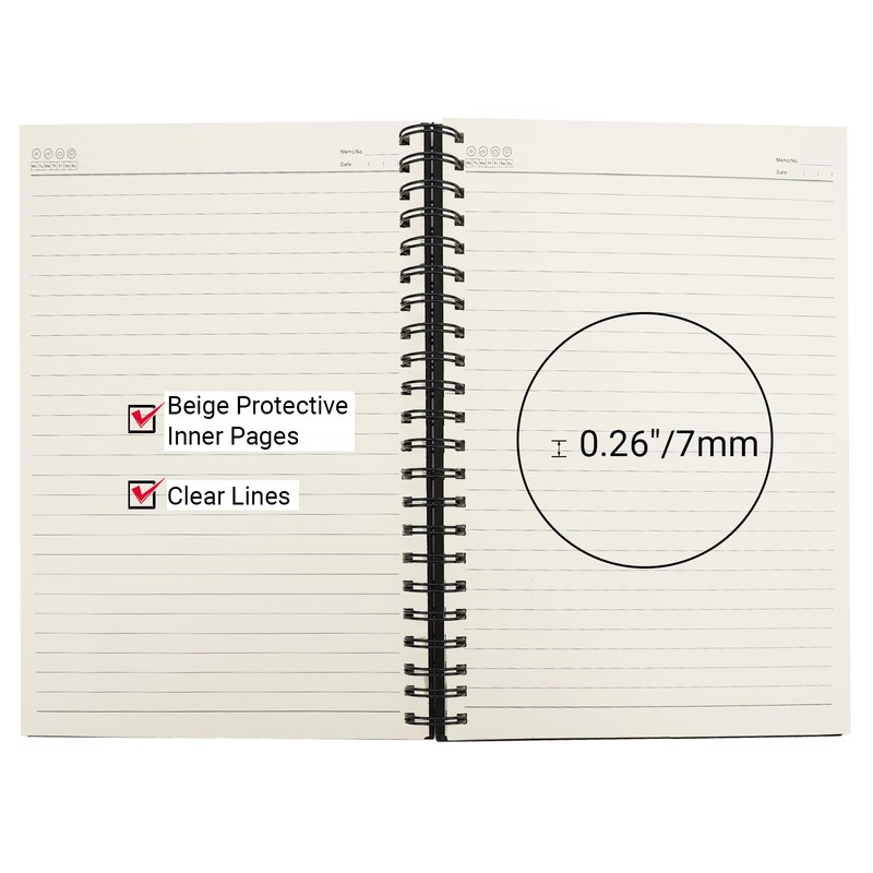 Yarotm Spiral A4 Notebook - 1 Piece Spiral Bound Lined