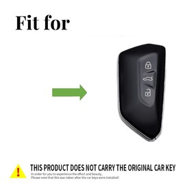 OTMIK Zinc Alloy Car Key Case Compatible with VW Golf 8 ID-4 for Skoda Octavia A8 MK8 MK4 Smart Key Cover, Silver colour