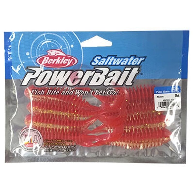 Berkley SW Pulsworm 3.8" Red Gold MSPW3.8-AKA Sea Bass Flounder