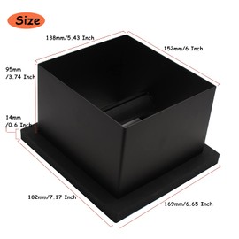 DIBTSA Espresso Coffee Ground Knock Box Chute, Built-in Desktop Waste Bucket, Stainless Steel Bottomless Knocking Residue Box (Rectangle)