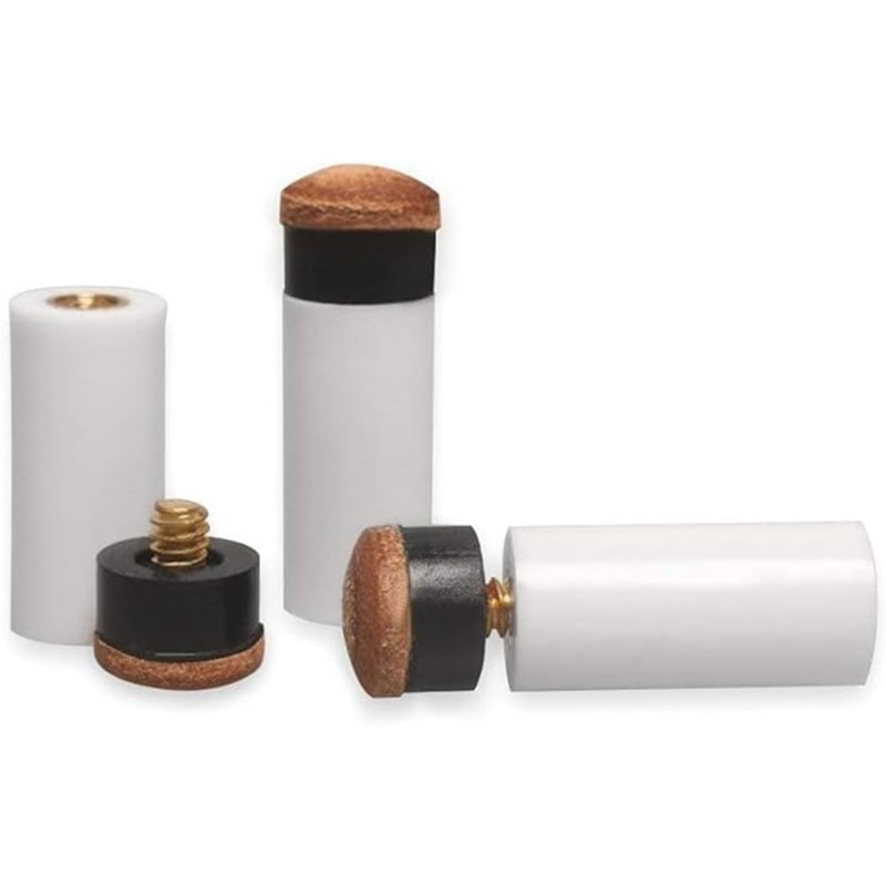 Pool Cue Tips, 12mm Screw-on Hard Billiard Tips, 20-Pack with