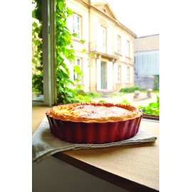 Emile Henry Deep Flan/Pie Dish Ceramic, Burgundy