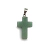 Gemstone Cross Pendant (Choice: Howlite, Jasper, Carnelian, Turquoise, Blue Stone,