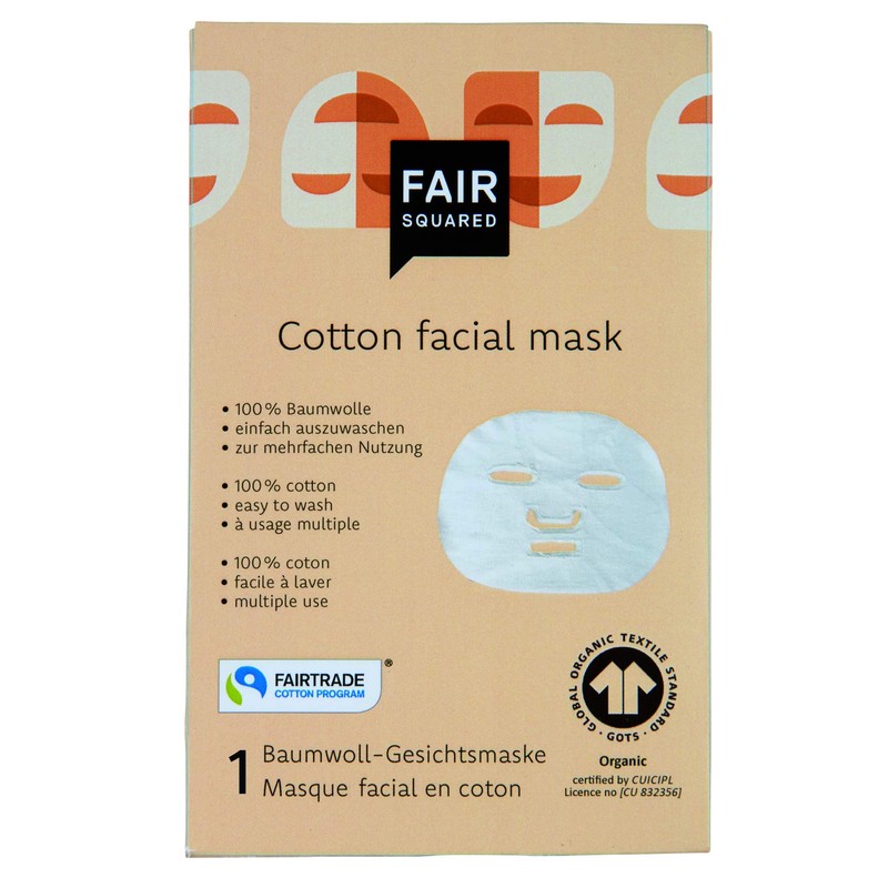 FAIR SQUARED Cotton Face Mask - Zero Waste Plastic Free