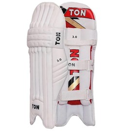 TABAKH SS Ton Pro 3.0 Cricket Batting Leg Guards - Mens Size RH, Light Weight (White Color)