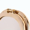 Handcrafted Trading Co. Solid Brass Half Round Oval Porthole Window,