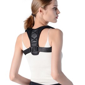 Posture Corrector for Men and Women, Adjustable and Breathable Upper Back Brace, Back Straightener Posture for Back, Shoulder, Neck (Medium)