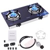 Hothit Gas Cooktop 2 Burner Outdoor Propane Stove, 28600 BTU,