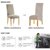 LANSHENG Velvet Dining Chair Covers, Stretch Large Chair Slipcovers for