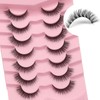 False Eyelashes 6D Lightweight Natural Comfortable, Demi Wispy Cat Eye