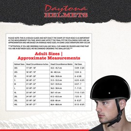 Daytona HELMETS Motorcycle Half Helmet Skull Cap- Hi-Gloss Black 100% DOT Approved