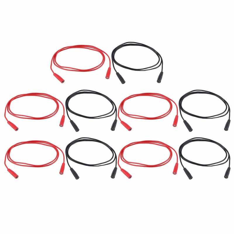 5 Sets Banana Test Lead Testing Cable Female to Female