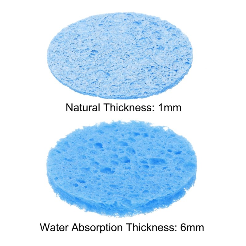 QUARKZMAN Pack of 15 Soldering Sponge 5 cm Round Blue