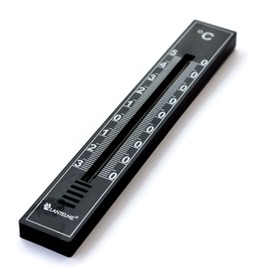 Lantelme 3-Piece Outdoor Thermometer Set, Weatherproof Plastic, 18 cm, Colour: Black, Precise Temperature Display, Analogue -30 to 50 °C, Thermometer Also for Home, Indoor, Balcony, Garden and Outdoor