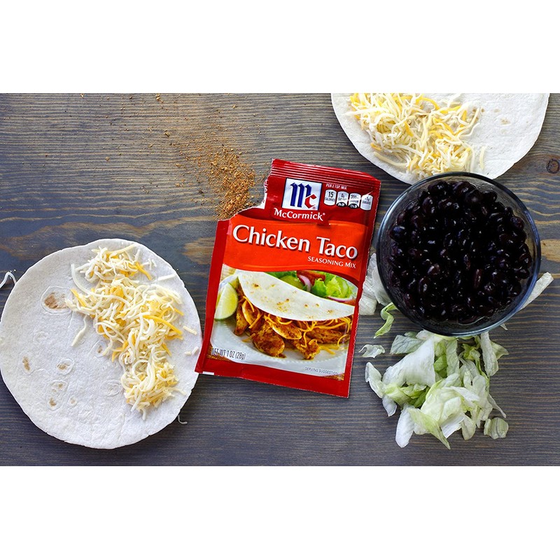 McCormick Chicken Taco Seasoning Mix, 1 oz (Pack of 12)