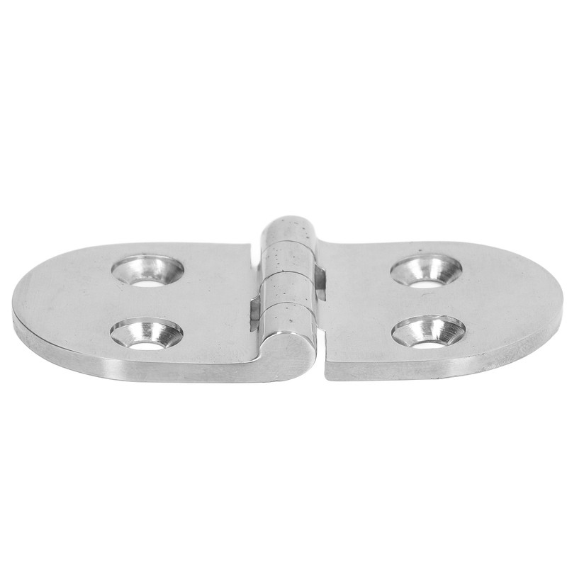 4PCS Door Hinge Silver 4 Holes 316 Stainless Steel Oval