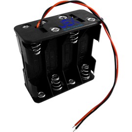 Jex Electronics Eight/8X AA DIY Battery Holder Case Box Base 12V Volt PCB Mount with Bare Wire Ends