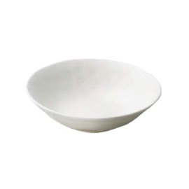 Yamashita Kogei 906724299 Sashimi Plate, White Glazed Craft 5.0 Shallow Bowl, 6.4 x 1.8 inches (16.2 x 4.6 cm)