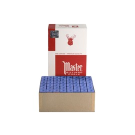 Master Billiard/Pool Cue Chalk - Blue - Gross -12 Dozen (144 Pieces)