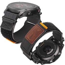 DAVILANE 22mm Leather Tactical Watch Band, Military Quick Fit Strap for Fenix/Epix/MARQ/Instinct Series (47mm)