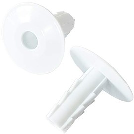 2X 8mm White Single Cable Bushes-Feed Through Wall Cover-Coaxial/Coax Hole/Entry Tidy Cap - Grommet-Satellite-Brick-Plate-RG6-CCTV