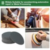 X AUTOHAUX Sandpaper Hook & Loop Sanding Sheets 125x125mm Black