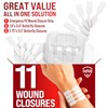 Emergency Wound Closure Strips - 11pk - 2 Types Easy