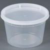 TRIPAK Food Storage Containers 16 oz Plastic Deli Containers with