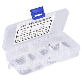 CYSFETENA Pack of 140 Hex Nuts, M1/M1.2/M1.4/M1.6/M2/M2.5/M3 Nuts Set, Fasteners, Hex Nut M3 Stainless Steel Nut Made of 304 Stainless Steel for Industry