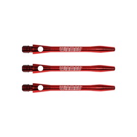 WINMAU Laser Etched Aluminium Dart Stems Medium Red - 1 set per pack (3 shafts in total)
