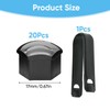 KRENIE 17mm Wheel Nut Covers with Removal Tool – 20